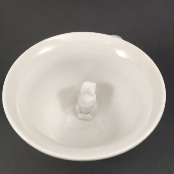 Hidden Mouse Mug IMM Living Ceramic Vintage White Cup Mug 3.5" signed - Picture 2 of 11